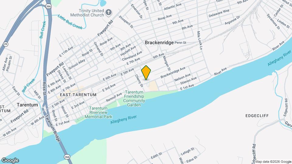 837 Brackenridge Ave Map and Location Details