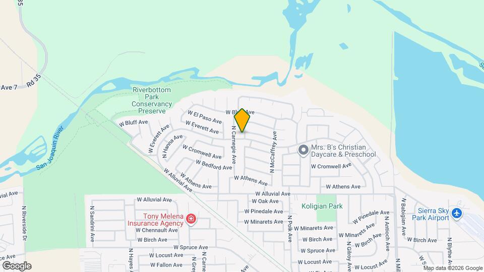 7711 N Ivanhoe Ave Map and Location Details