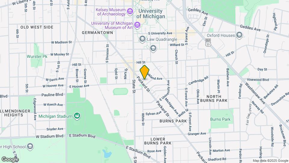 743 Packard St Map and Location Details