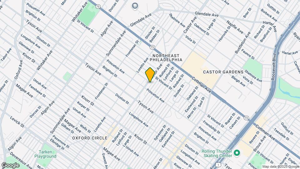 7117 Castor Ave Mapa y Detalles de la Ubicación