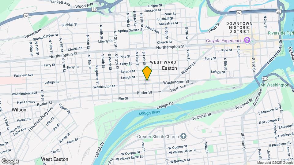 1055 Washington St Map and Location Details