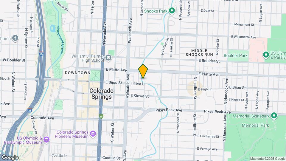 514 E Bijou St Map and Location Details