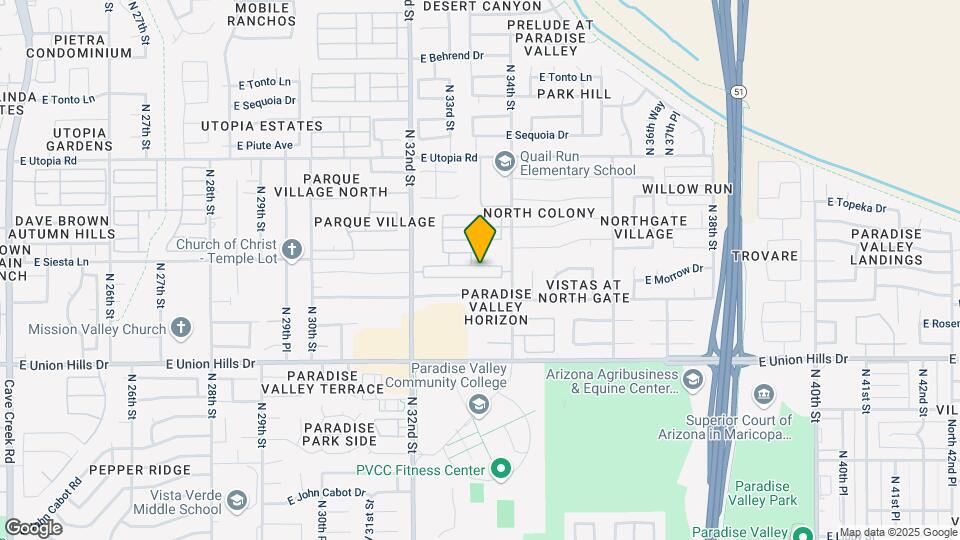 3317 E Siesta Ln Map and Location Details