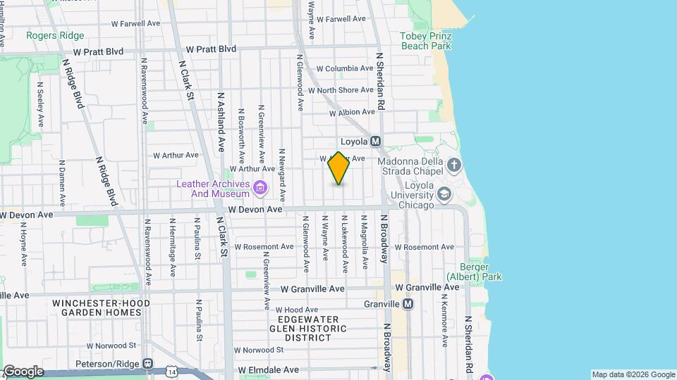 6426 N Lakewood Ave, Unit 1 Mapa y Detalles de la Ubicación