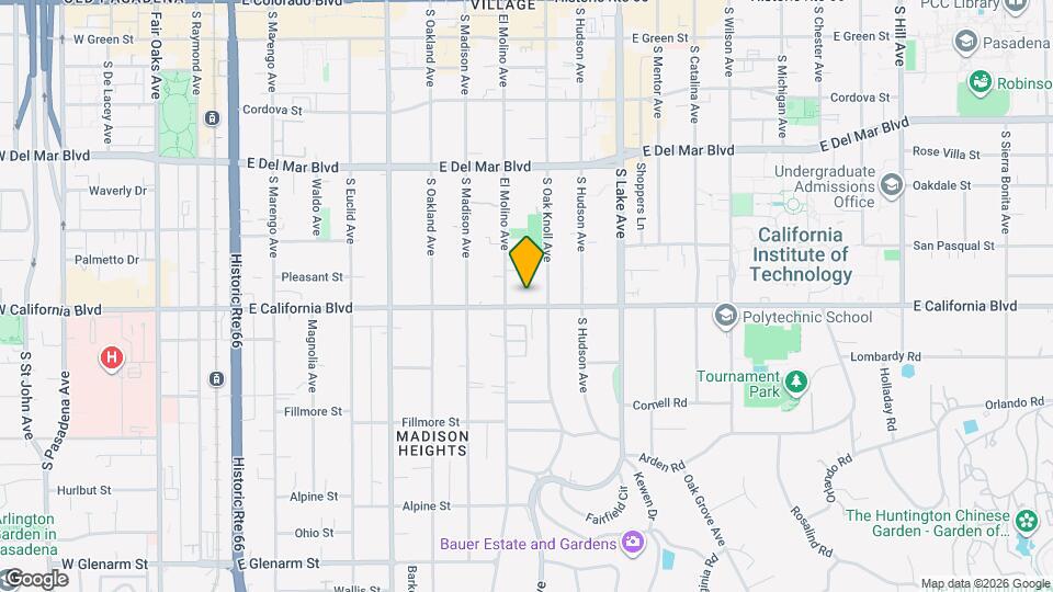 697 E California Blvd Map and Location Details