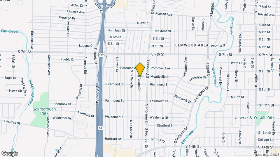 909 S Jefferson Dr Map and Location Details