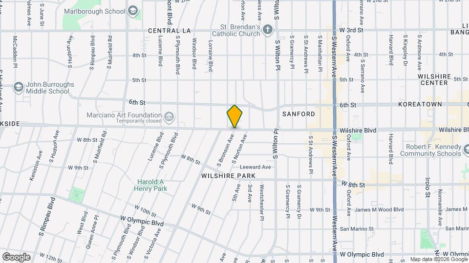 640 S Bronson Ave Map and Location Details