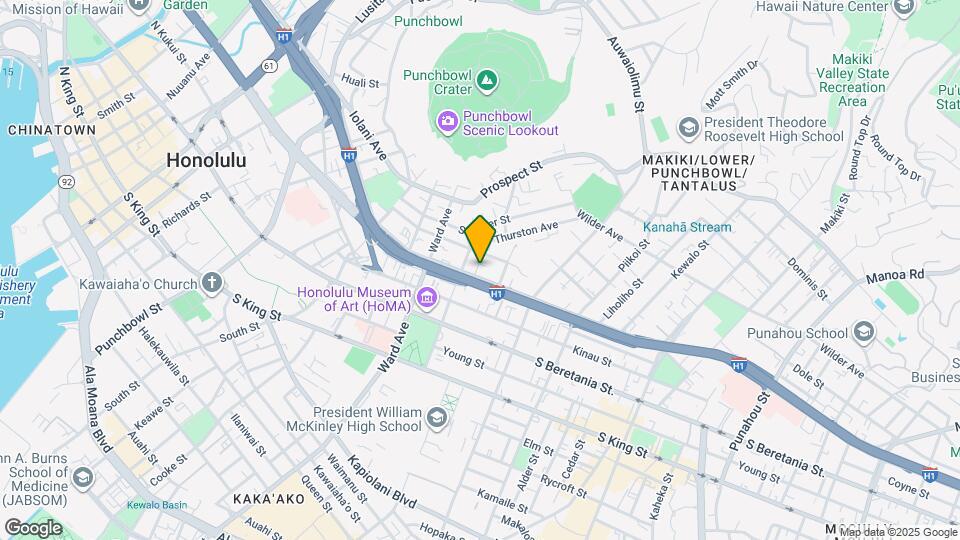 1018 Lunalilo St-Unit -1 Map and Location Details