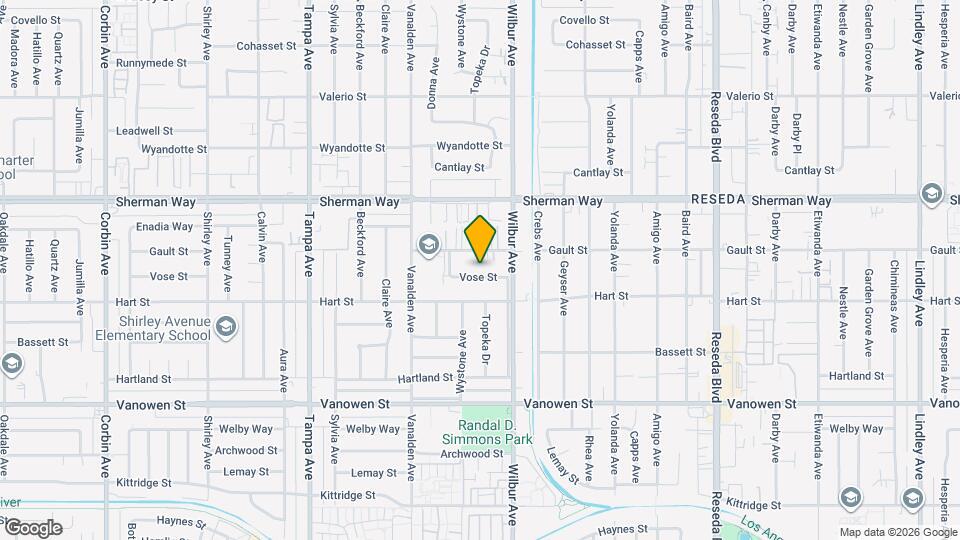 18941 Vose St, Unit #18943 Vose St Map and Location Details