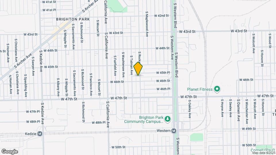 4546 S Rockwell St, Unit 1st floor Map and Location Details