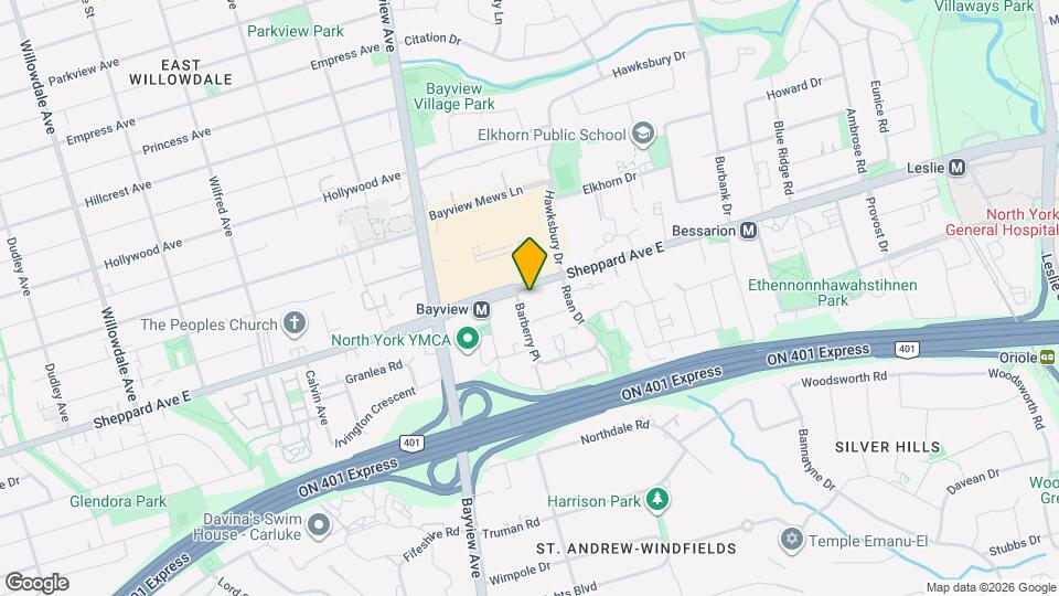 589 Sheppard Ave E Map and Location Details