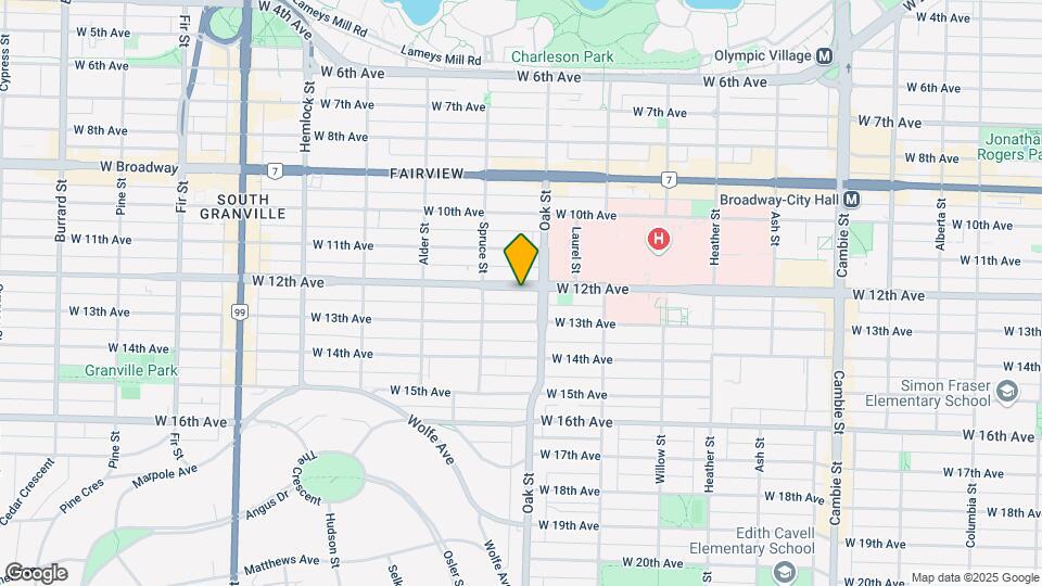 1046 W 12th Ave Map and Location Details