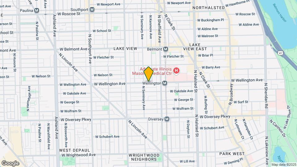 1043 W Wellington Ave Map and Location Details
