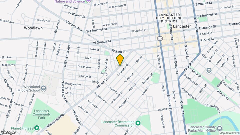 546 Manor St Map and Location Details
