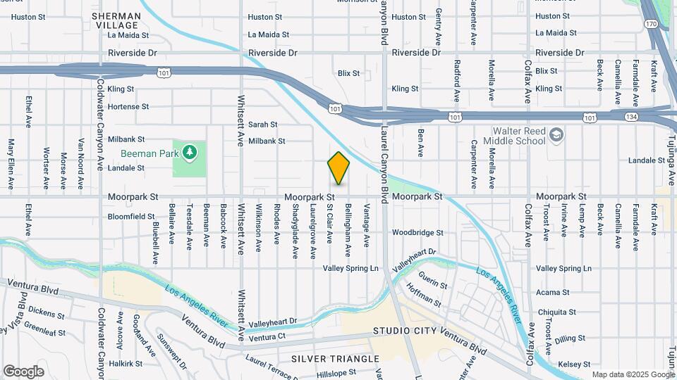 12217 Moorpark St Map and Location Details