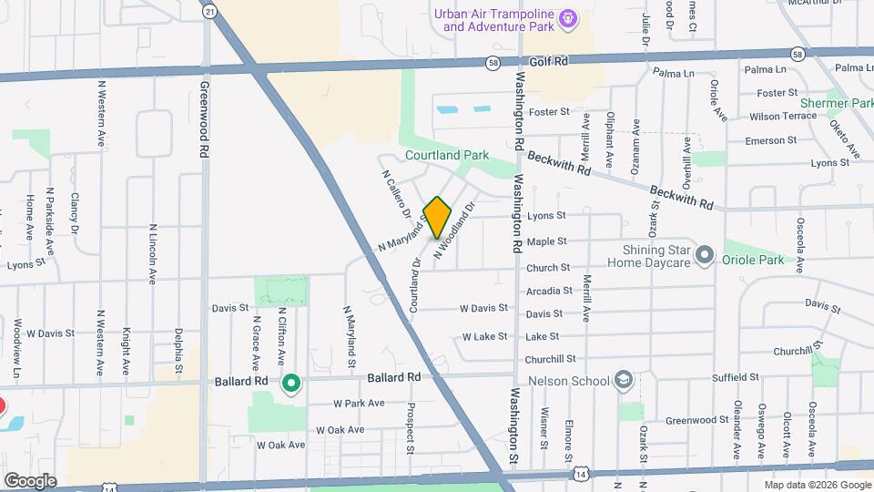 9228 N Woodland Dr Map and Location Details