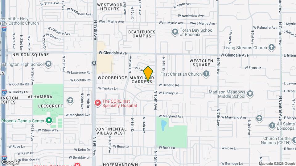 1524 W Ocotillo Rd Map and Location Details