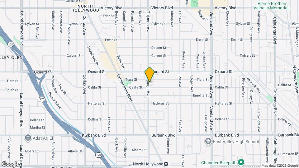 5916 Tujunga Ave Map and Location Details