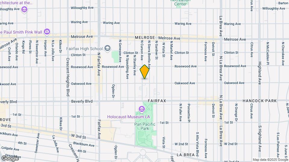 410 N Curson Ave Mapa y Detalles de la Ubicación