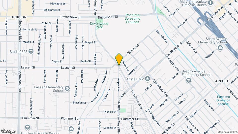 13696 Woodman Ave Map and Location Details