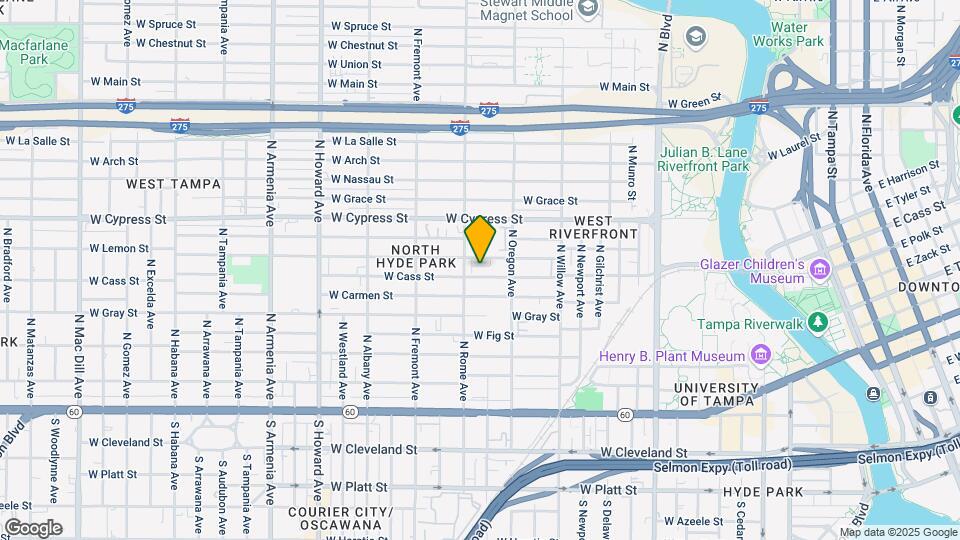1543 W Cass St Map and Location Details