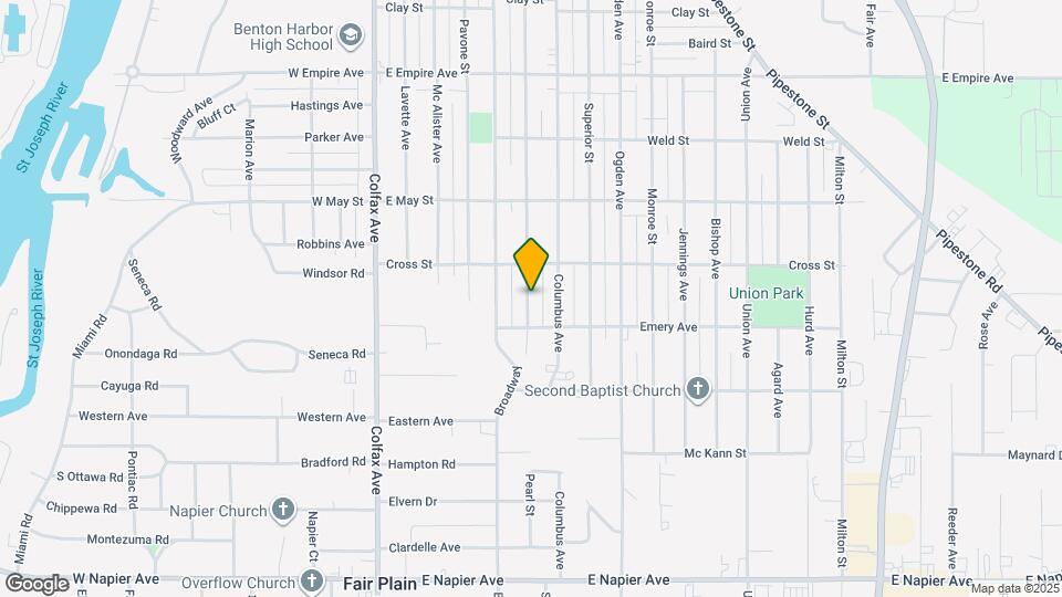 1259 Pearl St Map and Location Details