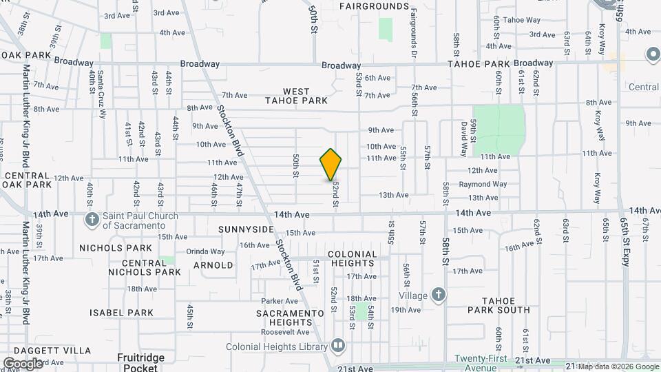 3654 52nd St Map and Location Details