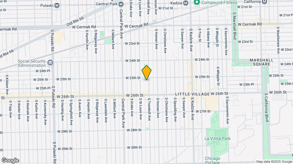 2512 S Trumbull Ave Map and Location Details