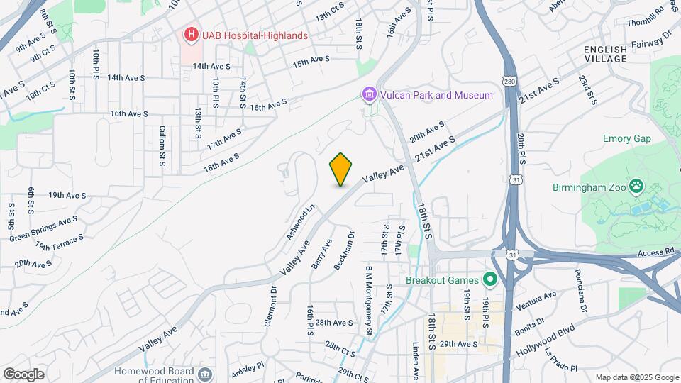 1731 Valley Ave Map and Location Details