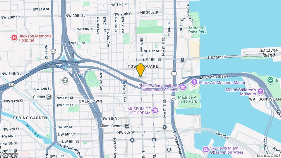 1250 N Miami Ave Map and Location Details