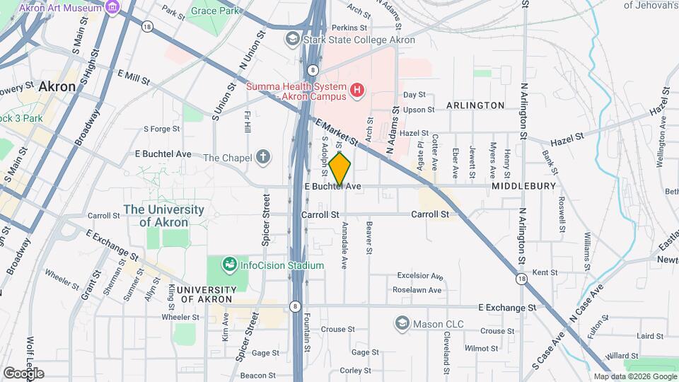 552 E Buchtel Ave Map and Location Details