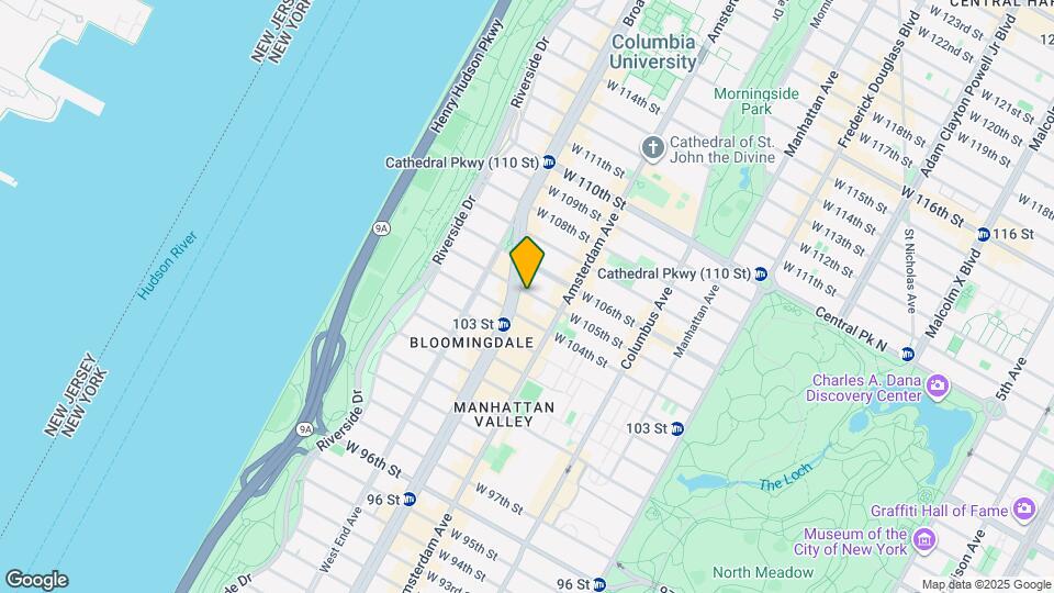 230 W 105th St Map and Location Details