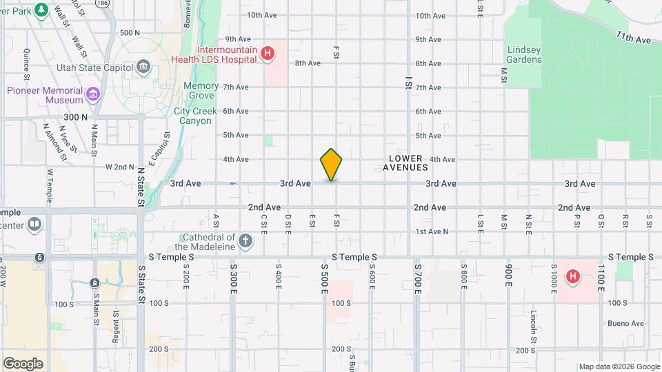 434 E 3rd Ave, Unit 2 Map and Location Details