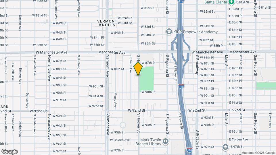 8837 S Hoover St Map and Location Details