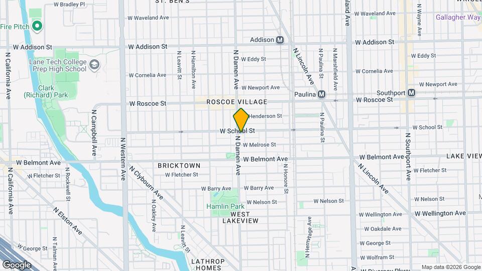 3249 N Damen Ave Map and Location Details