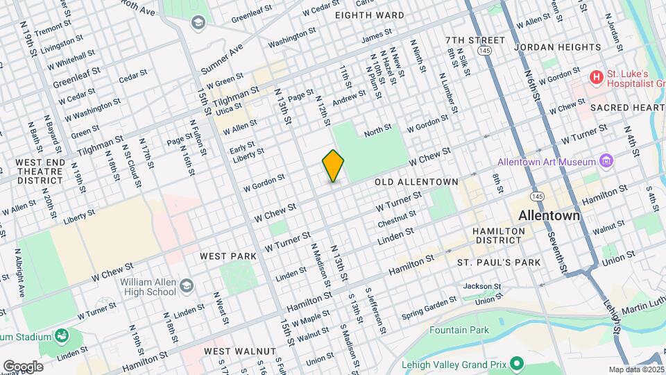 1225 West Chew St Mapa y Detalles de la Ubicación