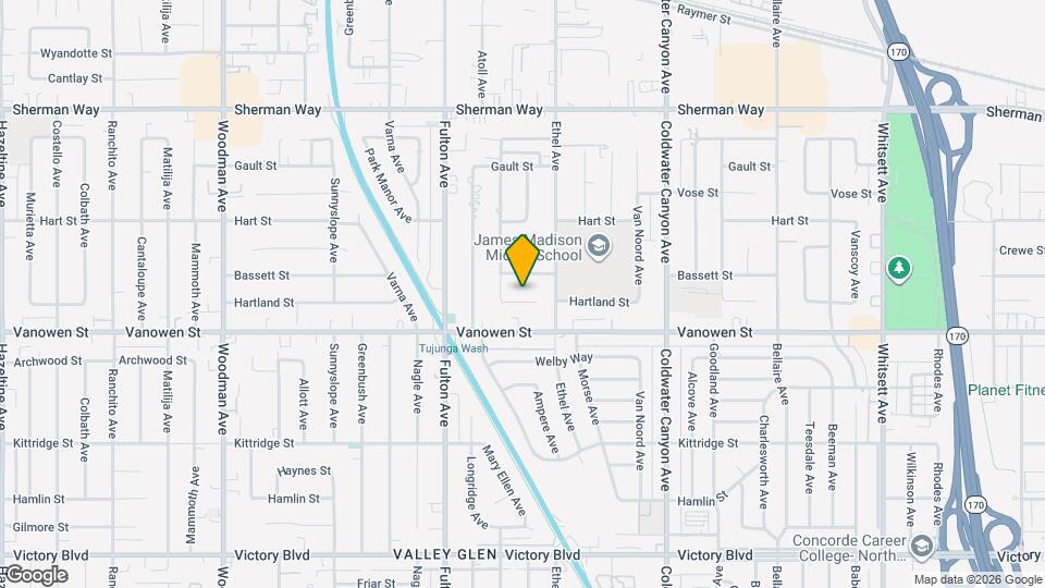 13137 Hartland St, Unit guesthouse Map and Location Details