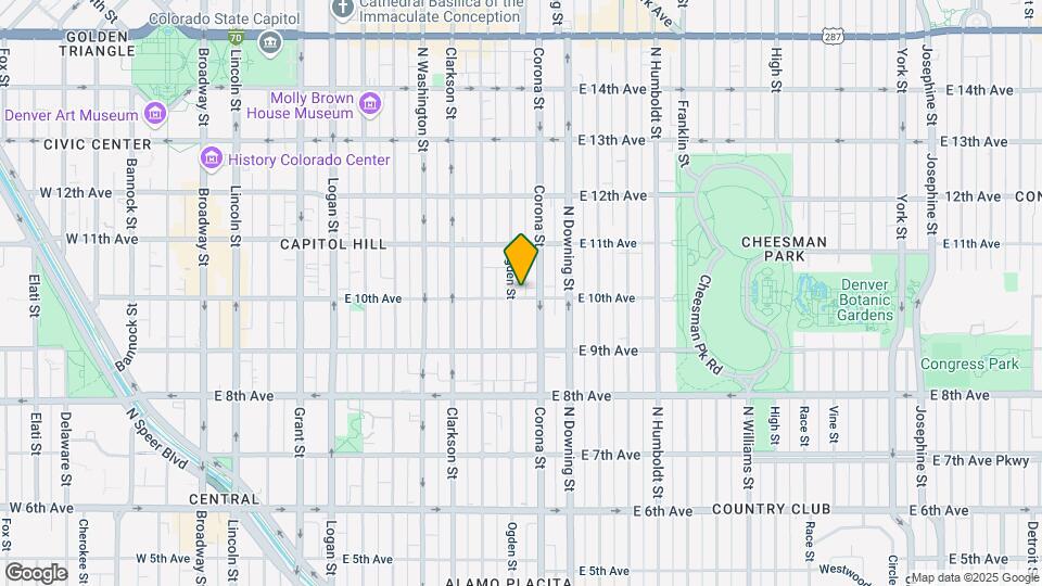 1013 E 10th Ave Mapa y Detalles de la Ubicación