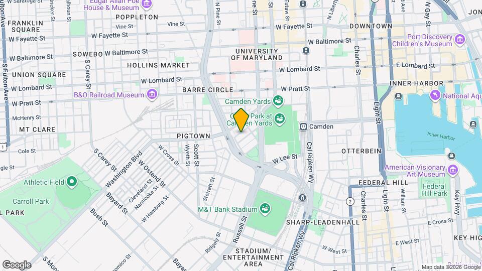 628 S Paca St Mapa y Detalles de la Ubicación