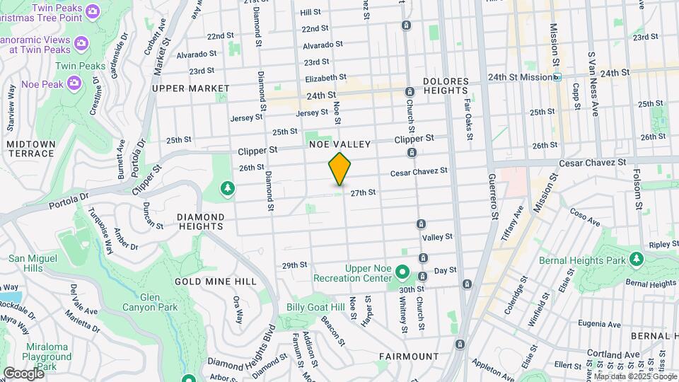 1398 Noe St Map and Location Details