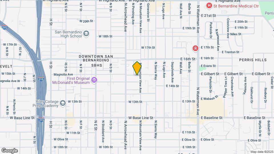 1496 N Mountain View Ave Map and Location Details