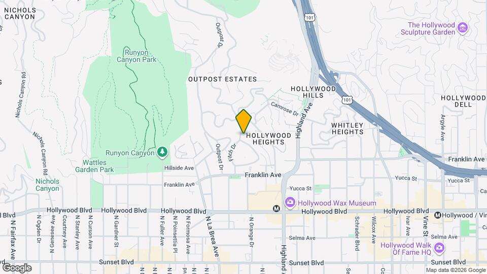 2010 N Sycamore Ave Map and Location Details