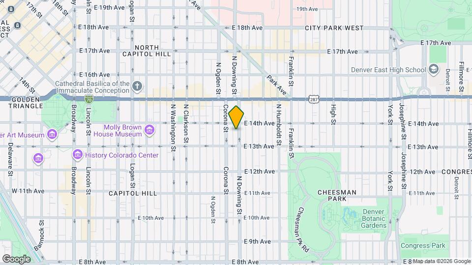 1349 N Downing St, Unit 3 Map and Location Details