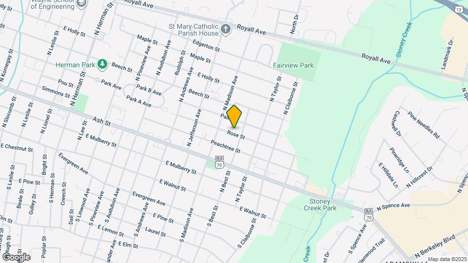 1711 Rose St Map and Location Details