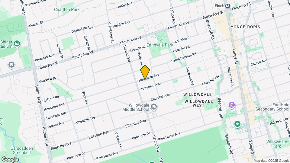 279 Hounslow Ave Map and Location Details