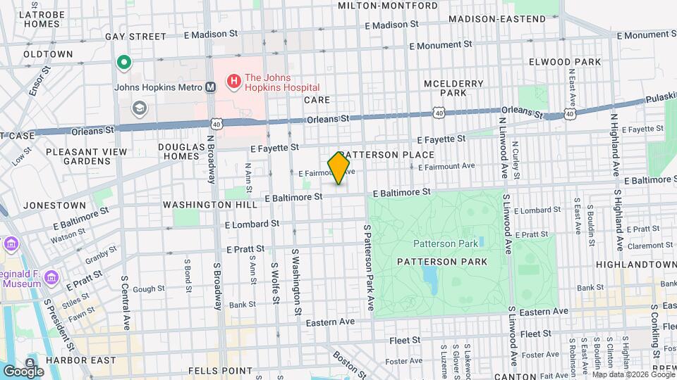 2124 E Baltimore St, Unit 2 Map and Location Details