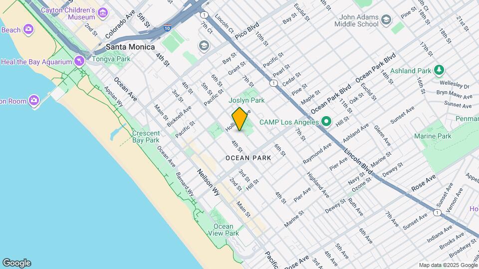 Ocean Park Apartments Map and Location Details