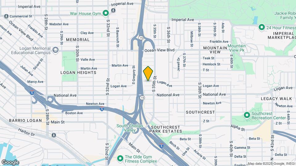 3460 Logan Ave Map and Location Details