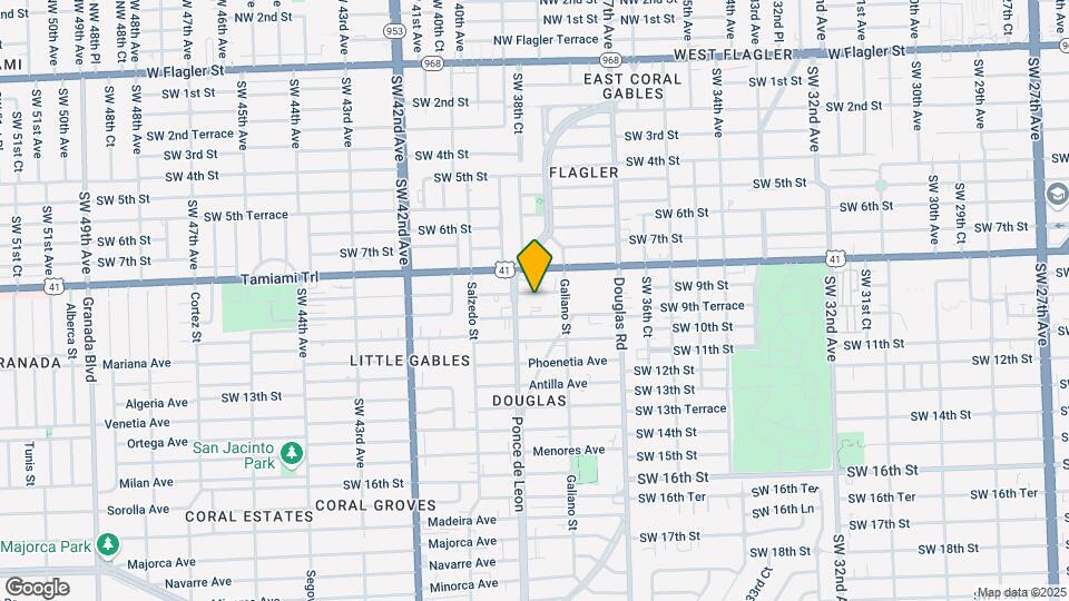 Antiquera Apartments at Coral Gables Map and Location Details