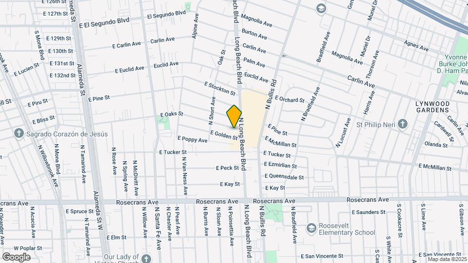 1308 E Oaks St Mapa y Detalles de la Ubicación